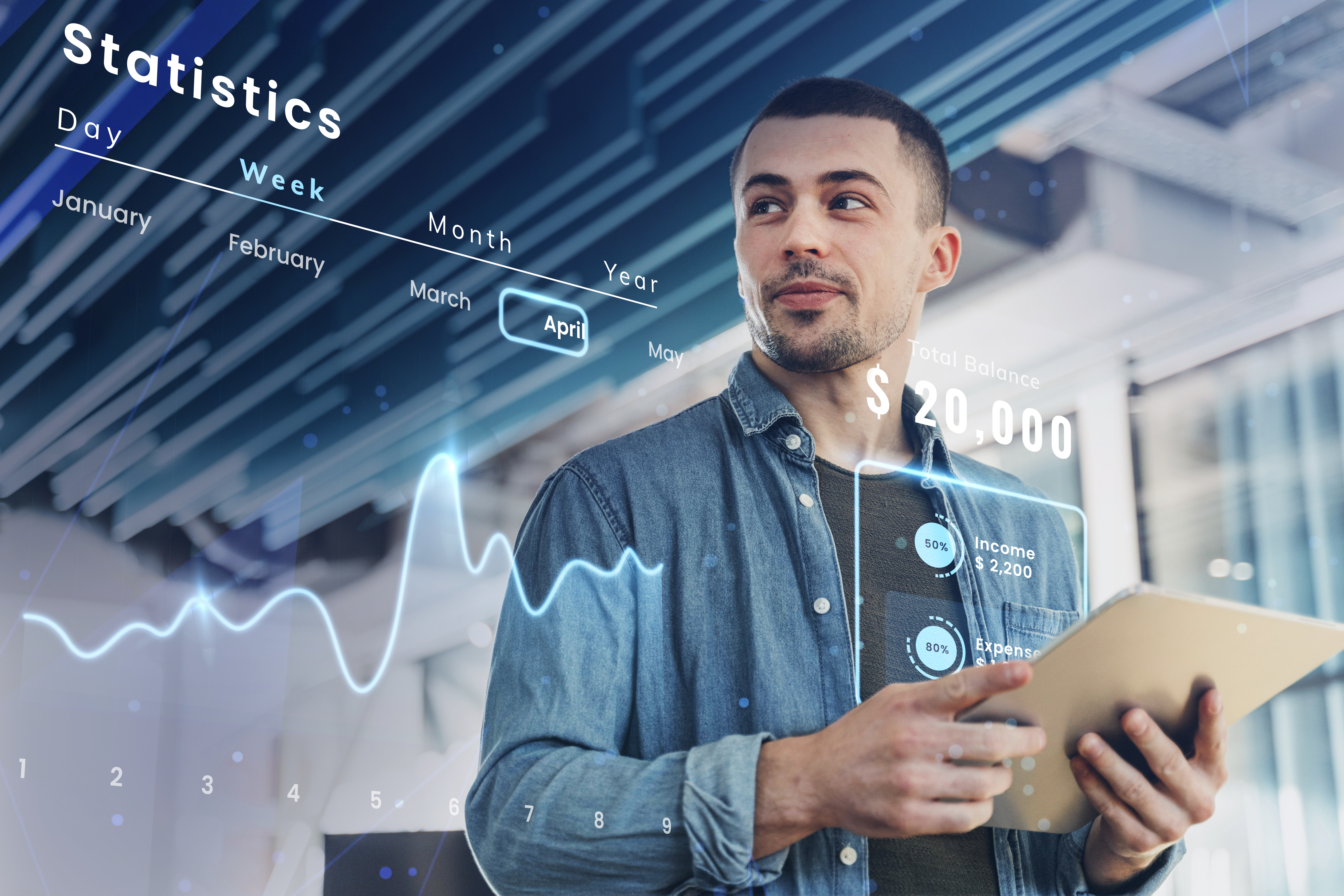 Professionnel utilisant une tablette pour la gestion RH Gerhom